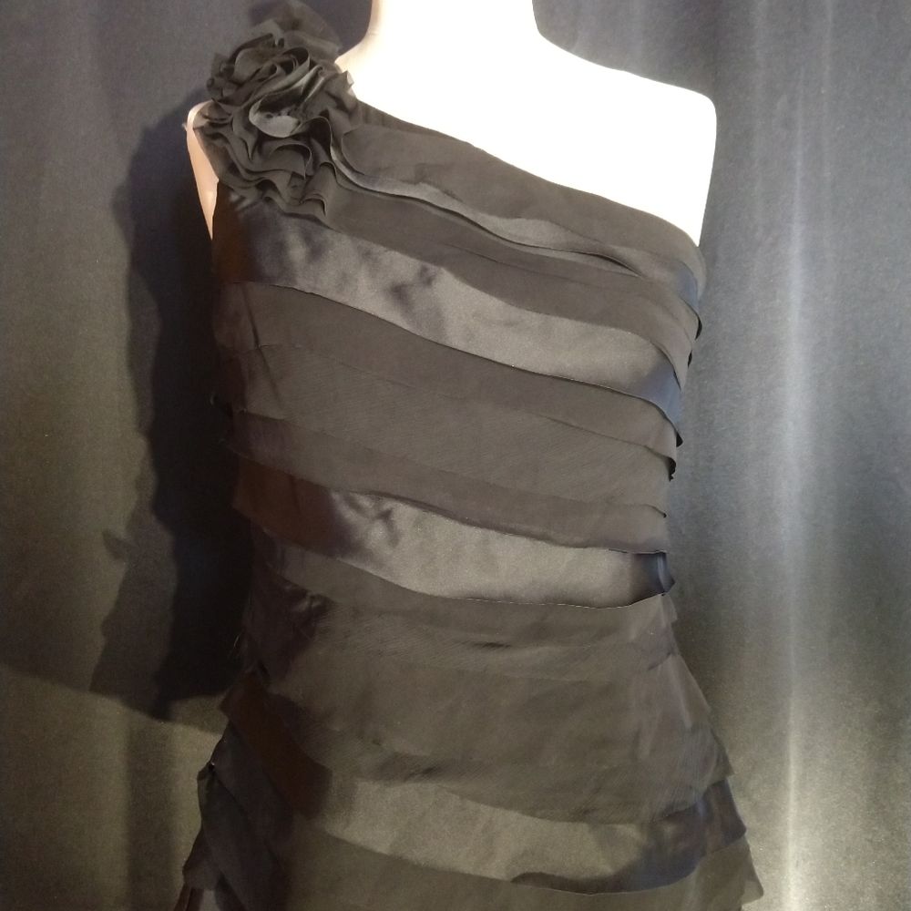 One shoulder dressy layered top